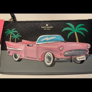 NWT Kate Spade Pink Cadillac Clutch Wristl…
